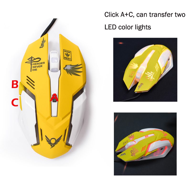 OGG Overwatch Mercy gaming mouse RGB