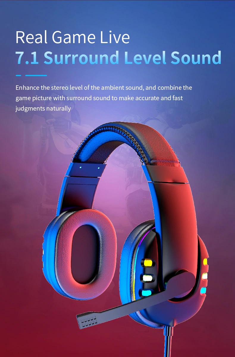 OGG Pro gaming headset 7.1 surround sound