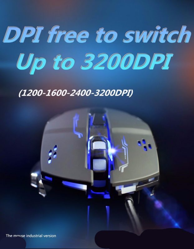 OGG 3200 DPI Gaming mouse DPI switch