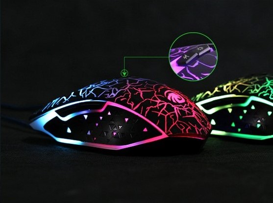 budget 2400 dpi mouse RGB led light adjustable